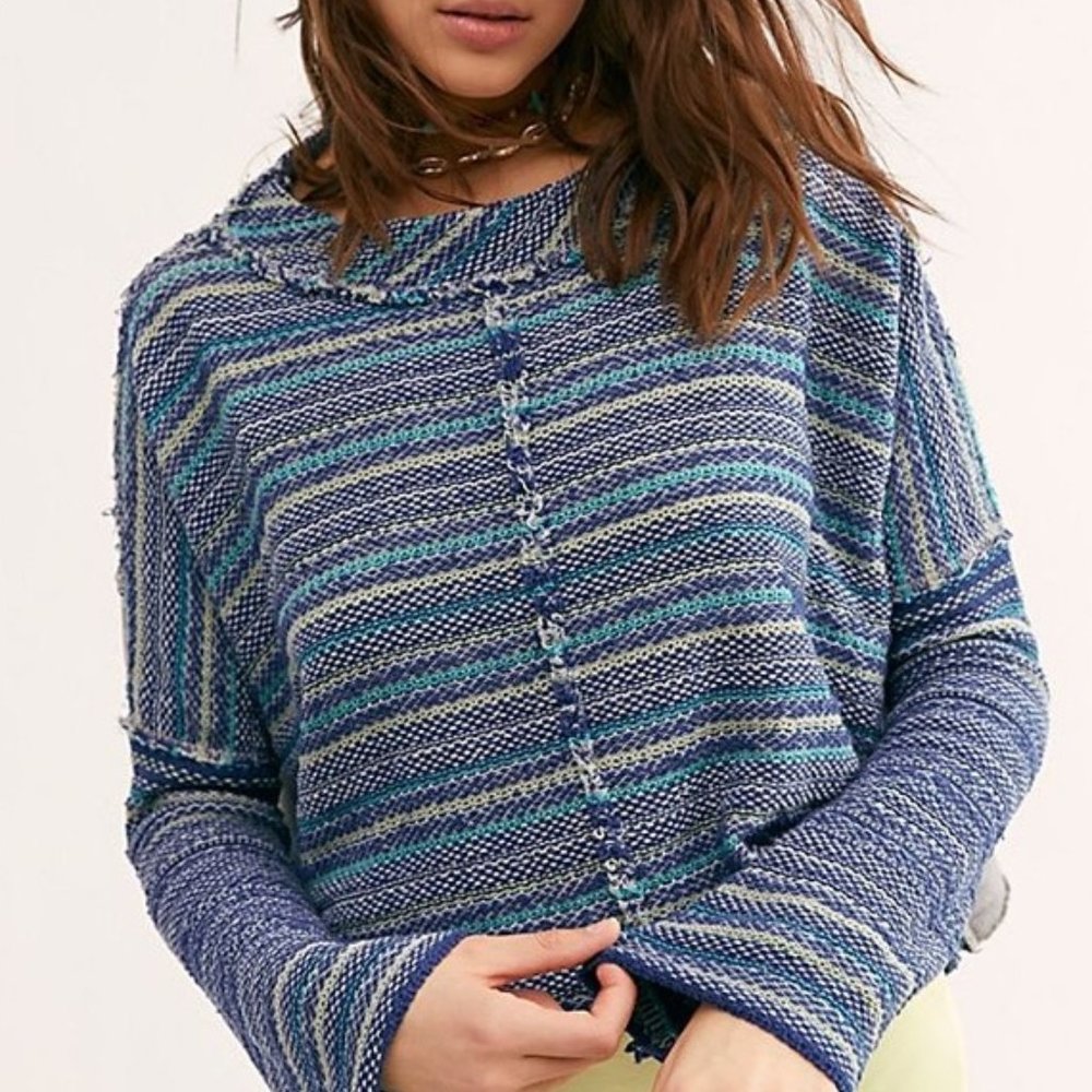 Free People Catalina Raw Hem Pullover Size Small